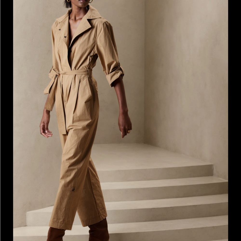 Banana republic poplin jumpsuit new